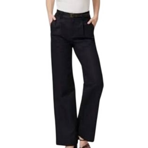 PAIGE Pants - Paige Niguel‎ Cotton Linen Wide Leg Pant Black Size 6 Preppy Boho Casual